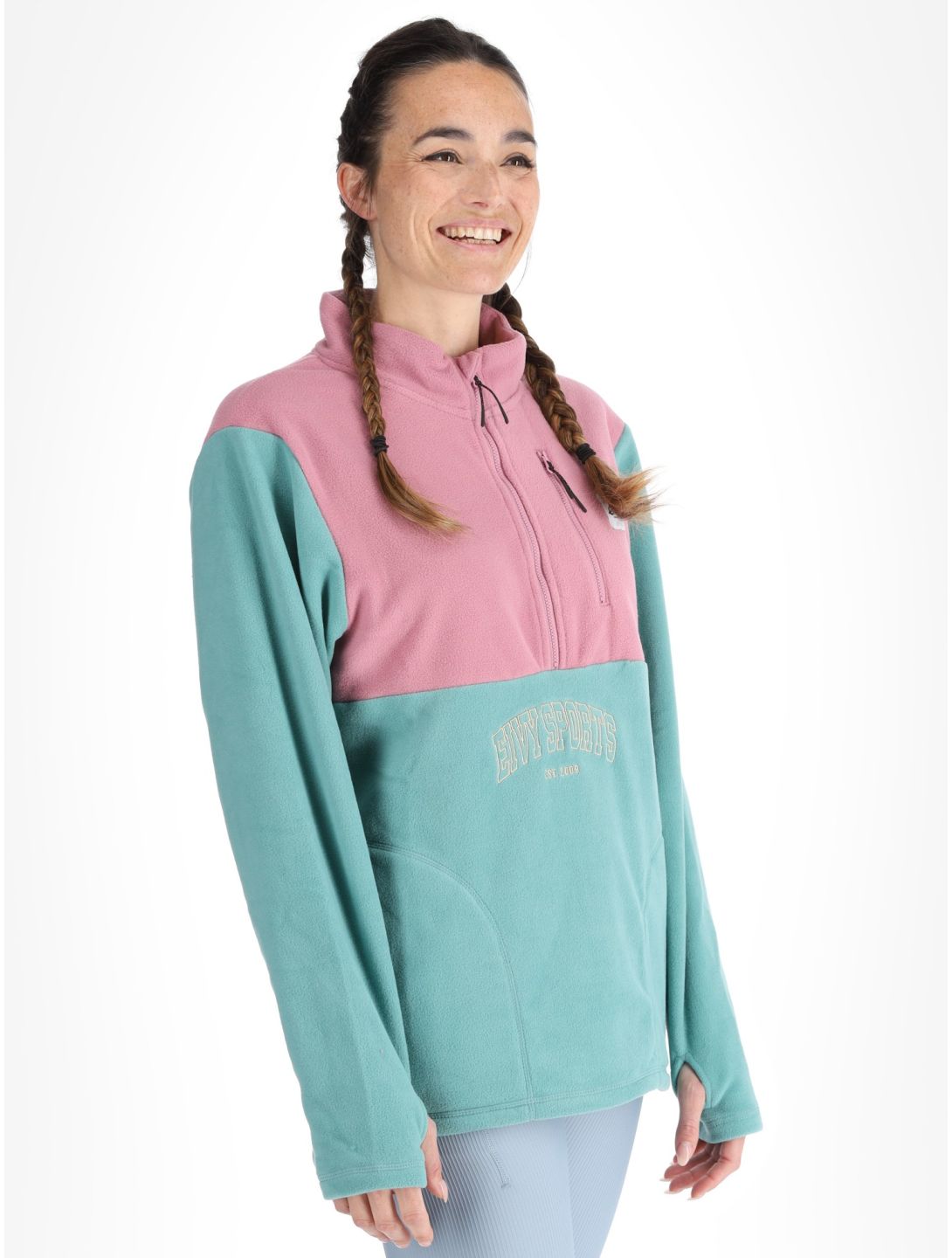 Eivy, Techlight Halfzip Fleece sweater women Miami Turquoise green 