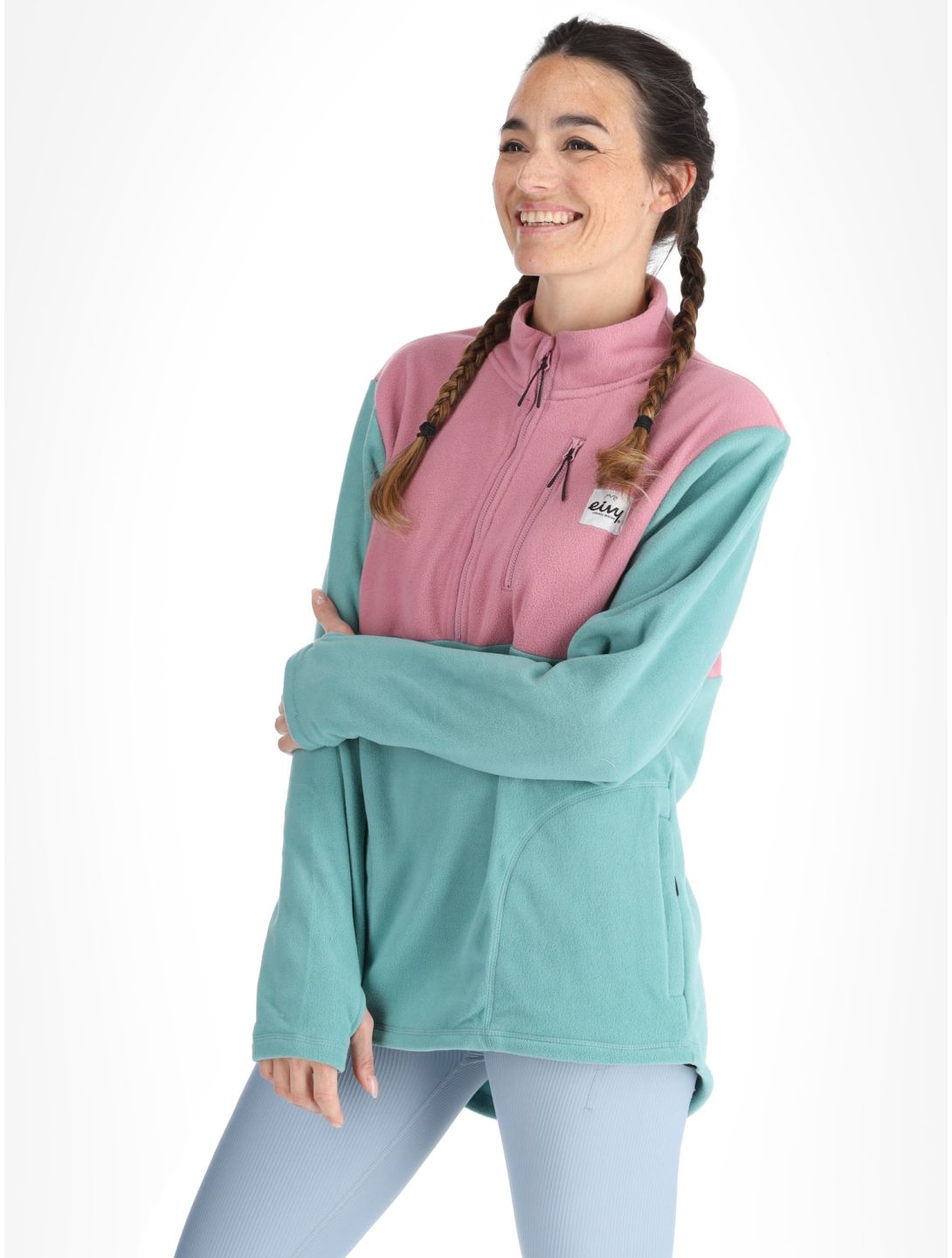 Eivy, Techlight Halfzip Fleece sweater women Miami Turquoise green 