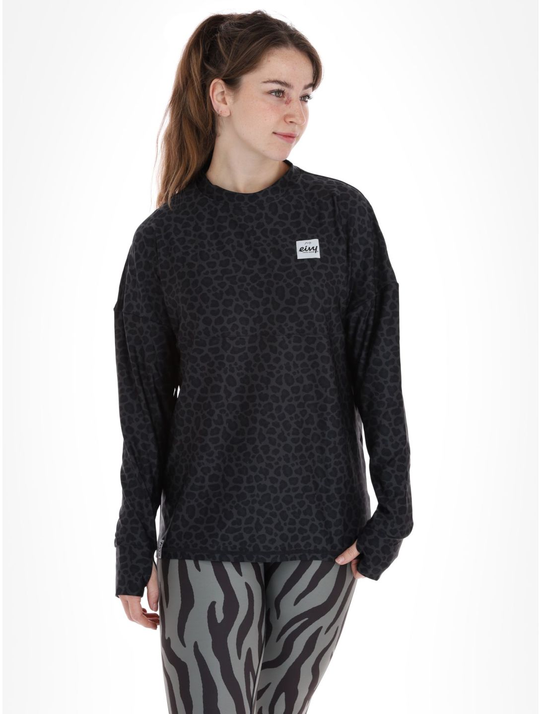 Eivy, Venture pullover women Black Leopard black 