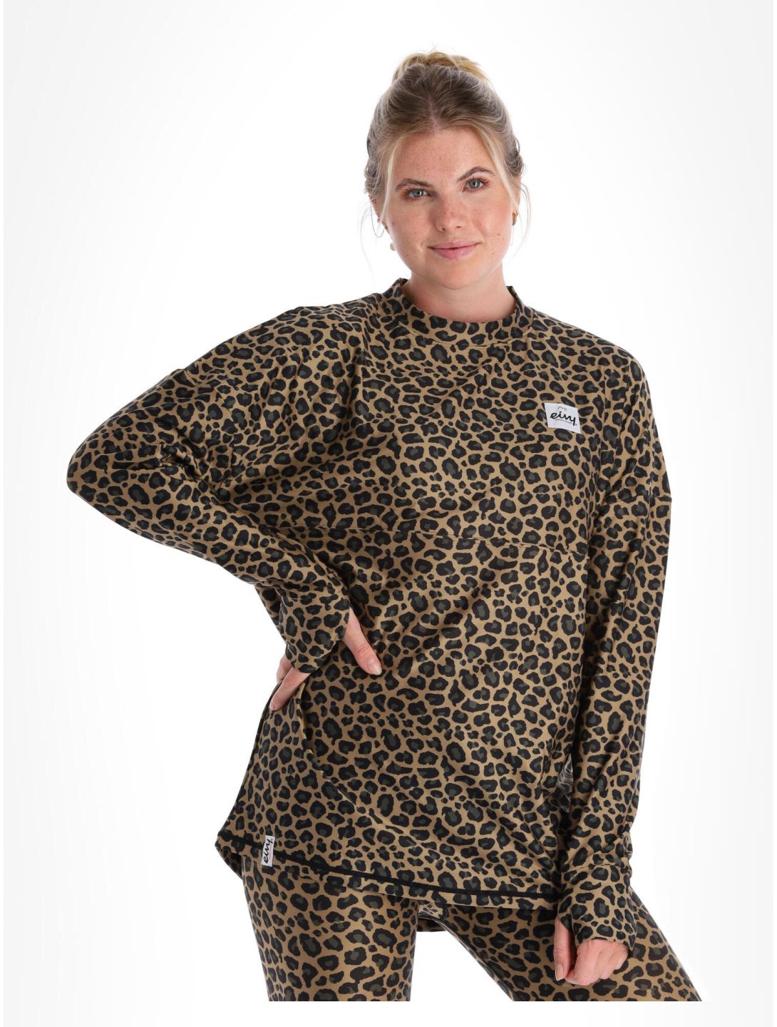 Eivy, Venture pullover women Leopard brown 