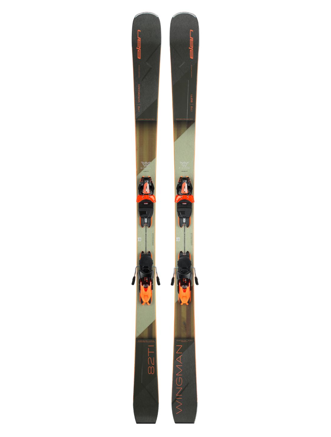 Elan, Elan Wingman 82Ti Powershift (2024-2025) skis unisex Brown/Orange 