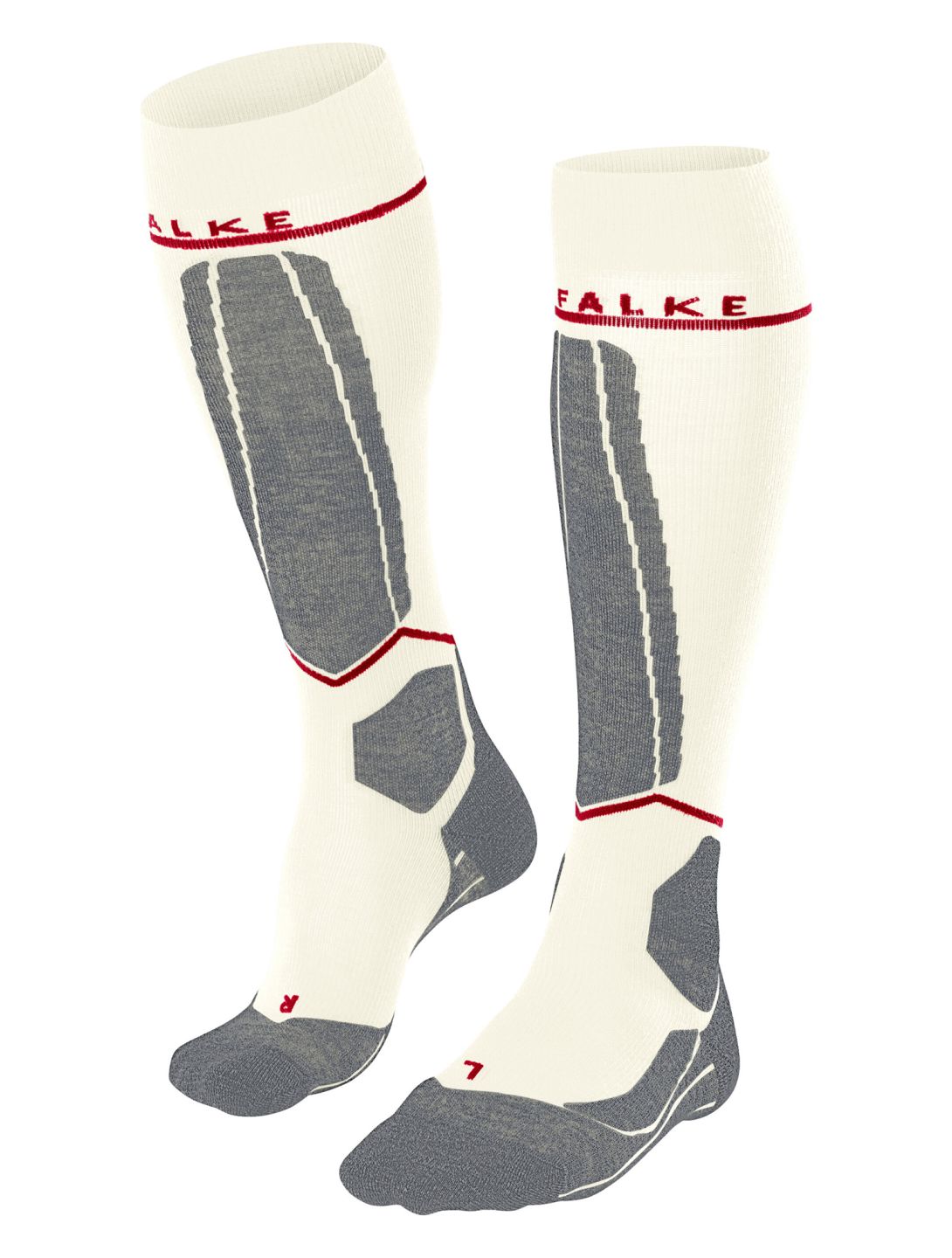 Falke, SK4 Advanced Compression Light compression socks women Off White white 