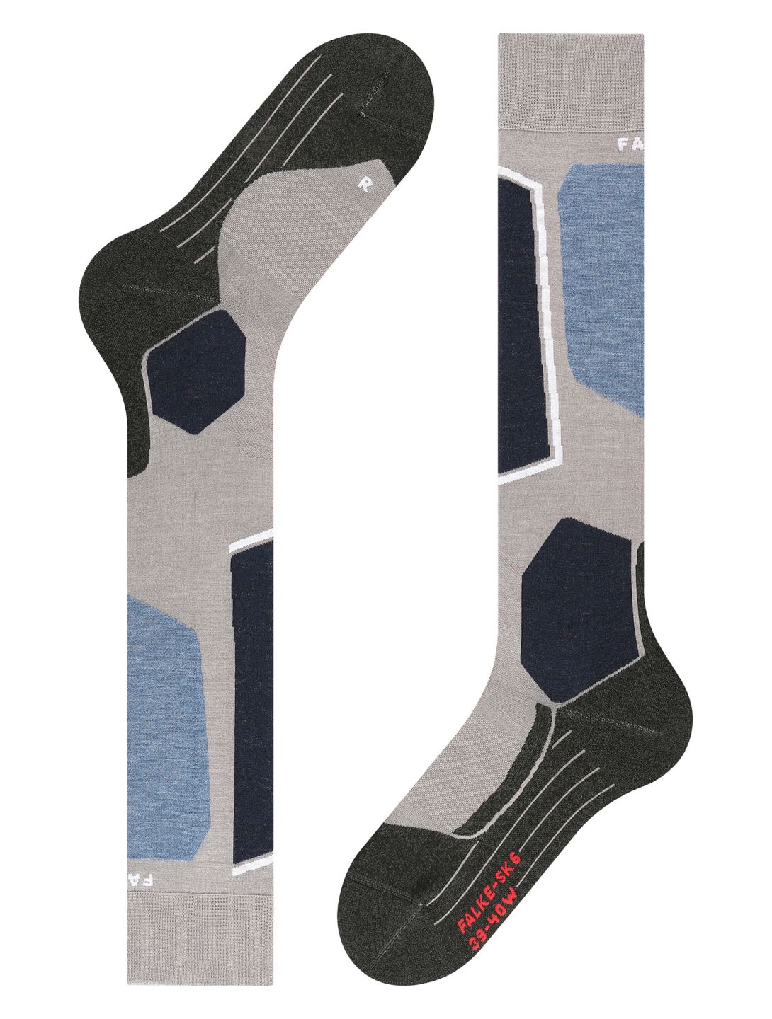 Falke, SK6 Pro ski socks women M. Grey Melange grey 