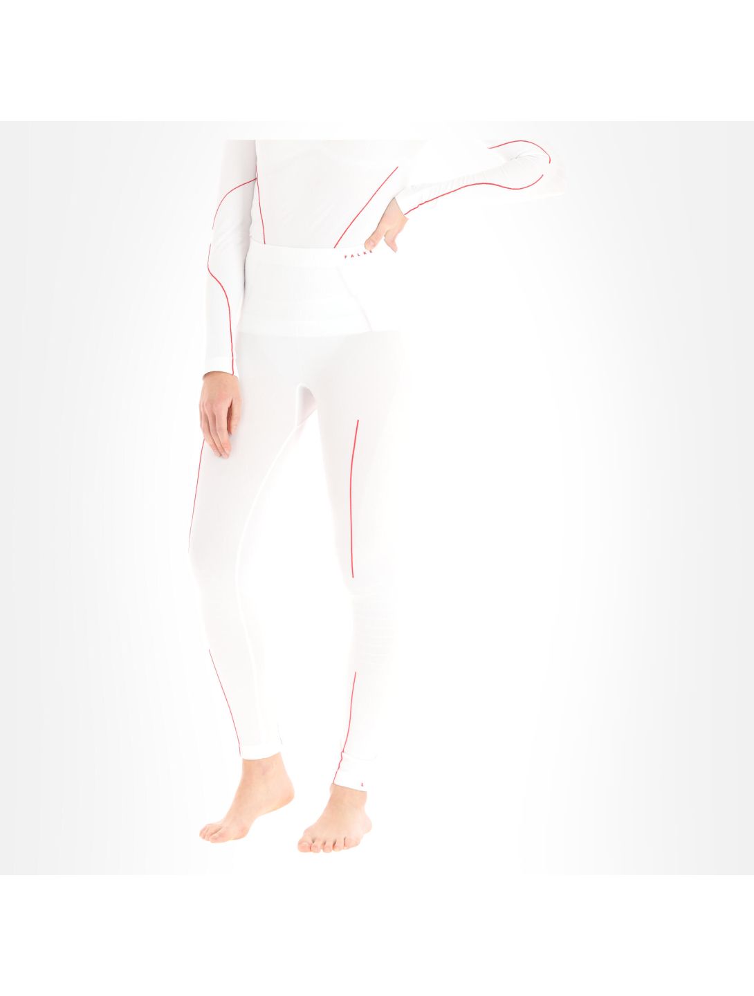 Falke, Long Tights W thermal pants women white 