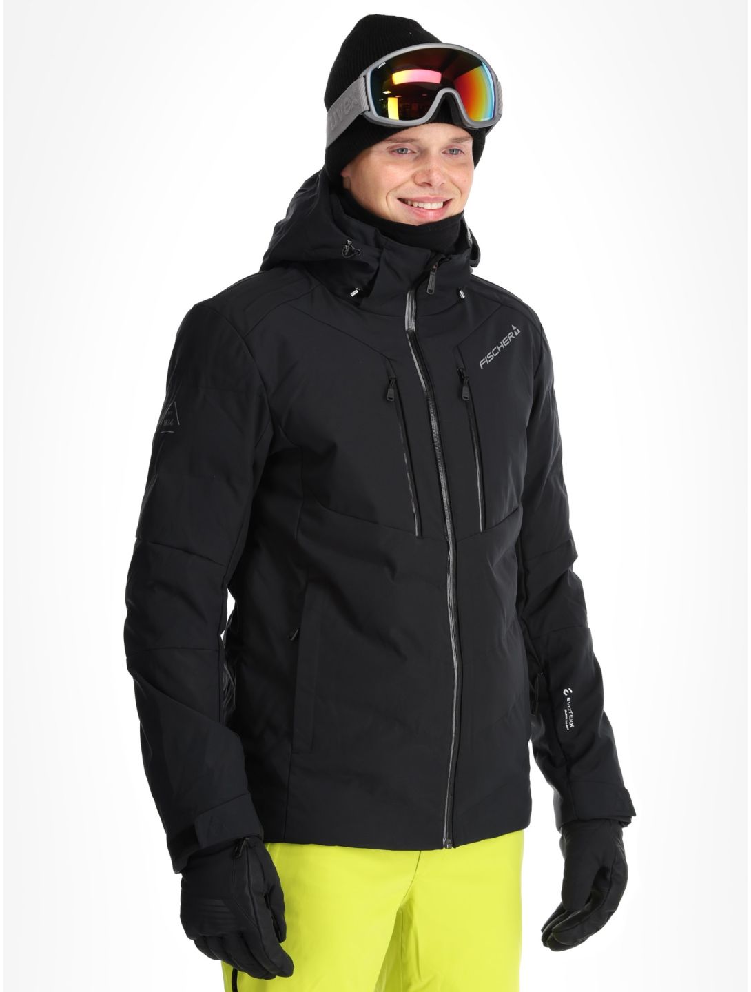 Fischer, Anniversary ski jacket men Black black 