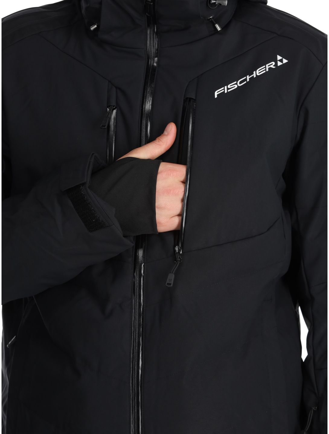 Fischer, Anniversary ski jacket men Black black 