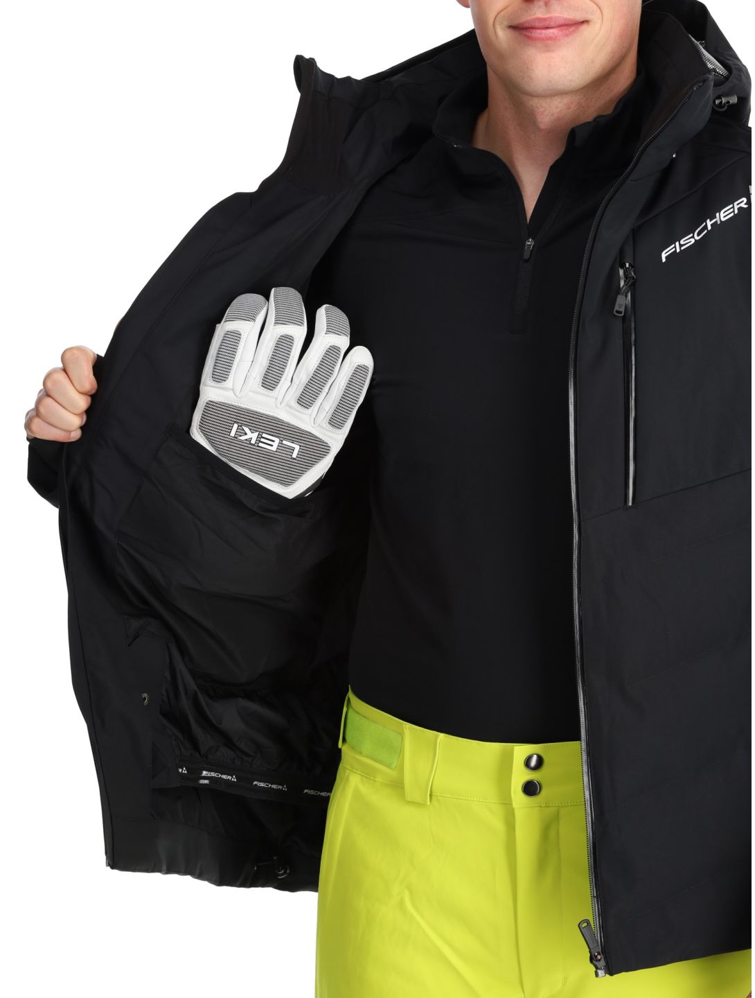 Fischer, Anniversary ski jacket men Black black 