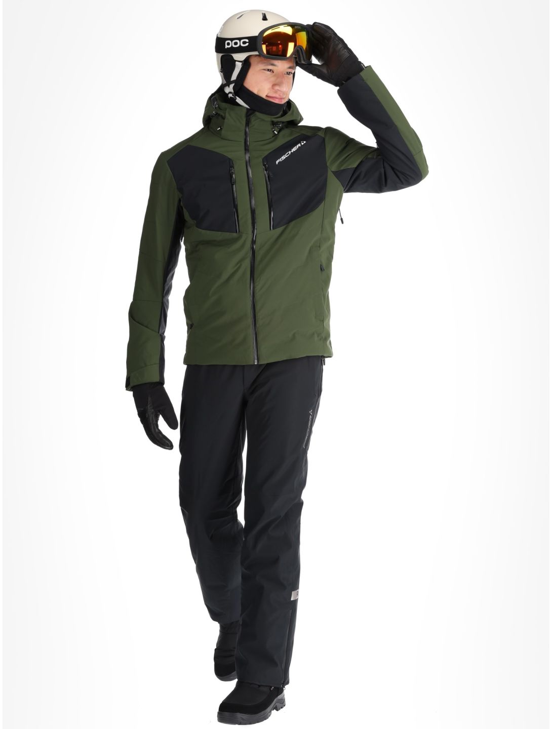 Fischer, Anniversary ski jacket men R.Green-R.Green-Black 