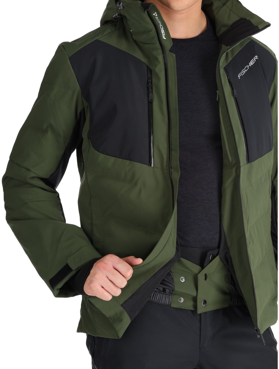 Fischer, Anniversary ski jacket men R.Green-R.Green-Black 