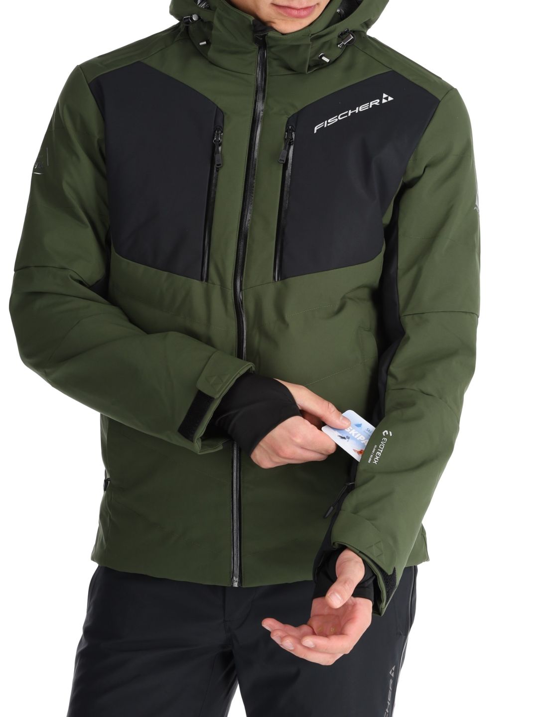 Fischer, Anniversary ski jacket men R.Green-R.Green-Black 