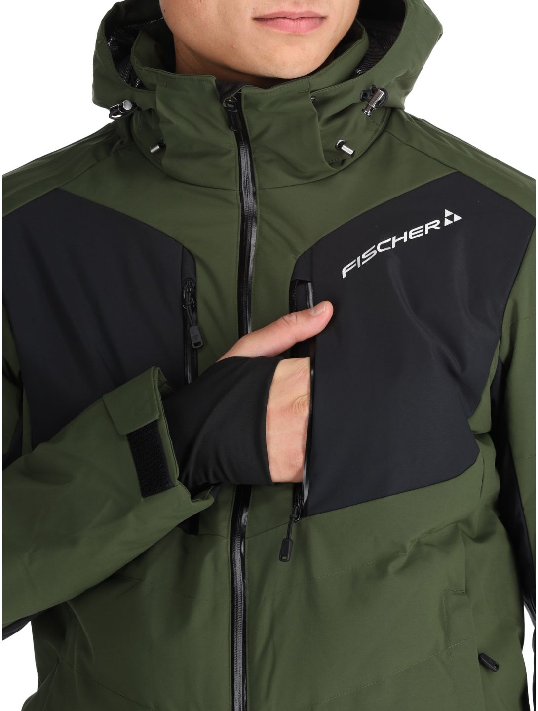 Fischer, Anniversary ski jacket men R.Green-R.Green-Black 