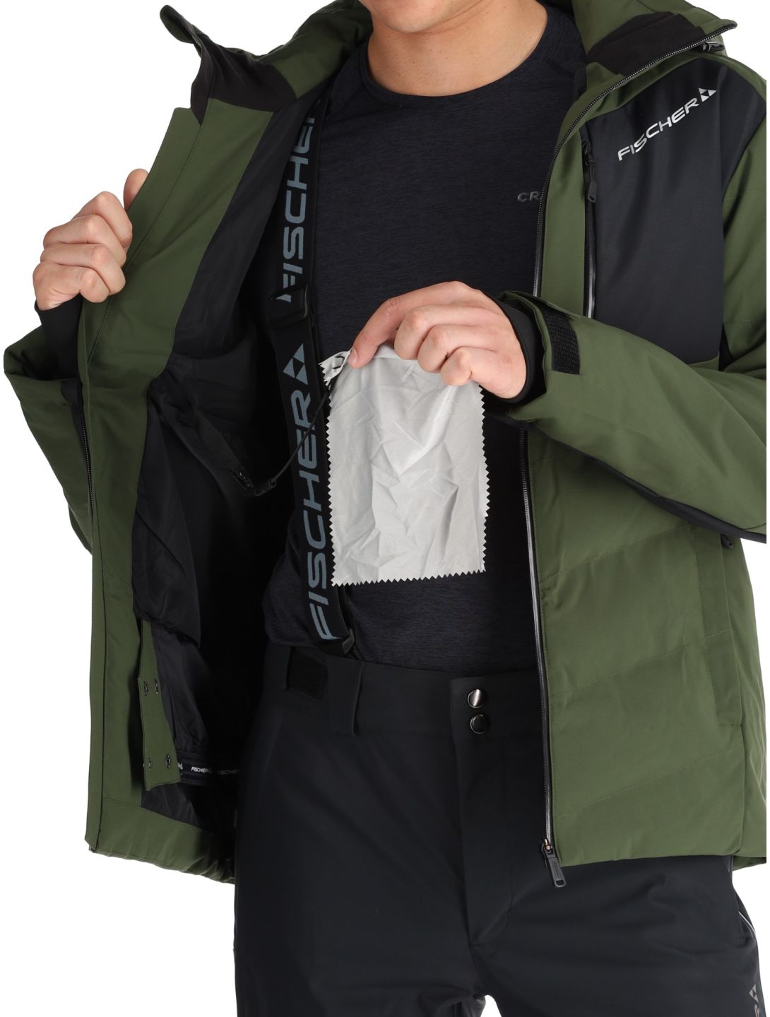 Fischer, Anniversary ski jacket men R.Green-R.Green-Black 