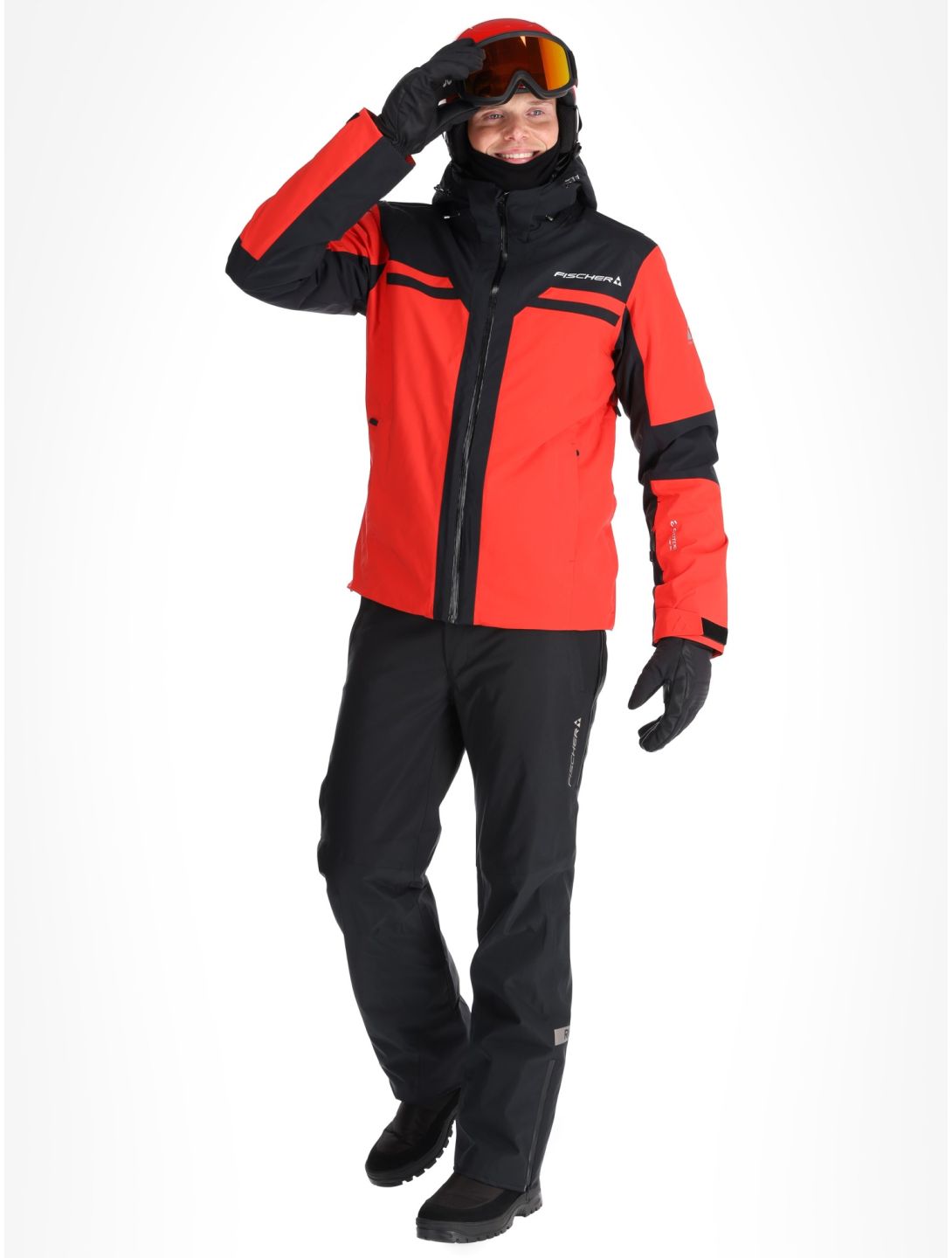 Fischer, Cascade ski jacket men C.Red-C.Red-Black 