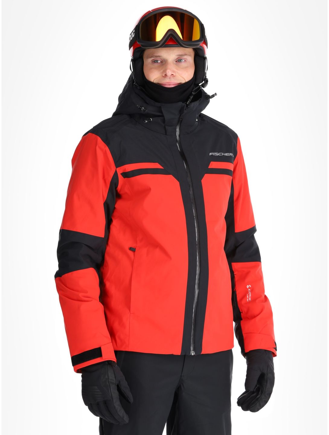 Fischer, Cascade ski jacket men C.Red-C.Red-Black 