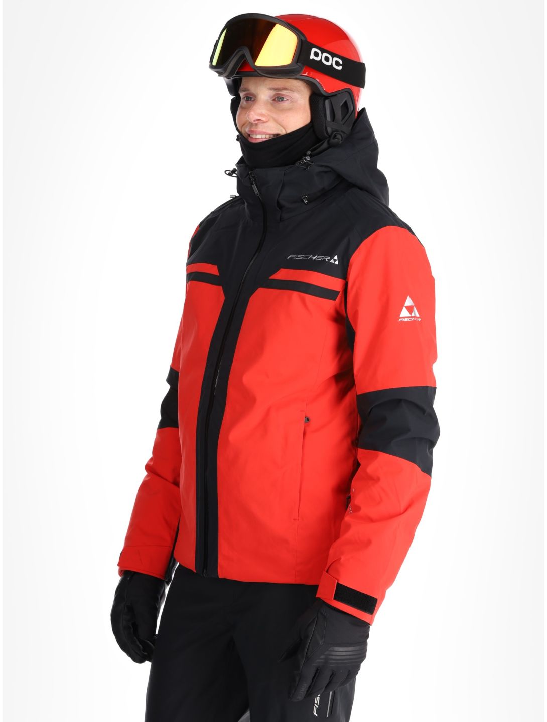 Fischer, Cascade ski jacket men C.Red-C.Red-Black 