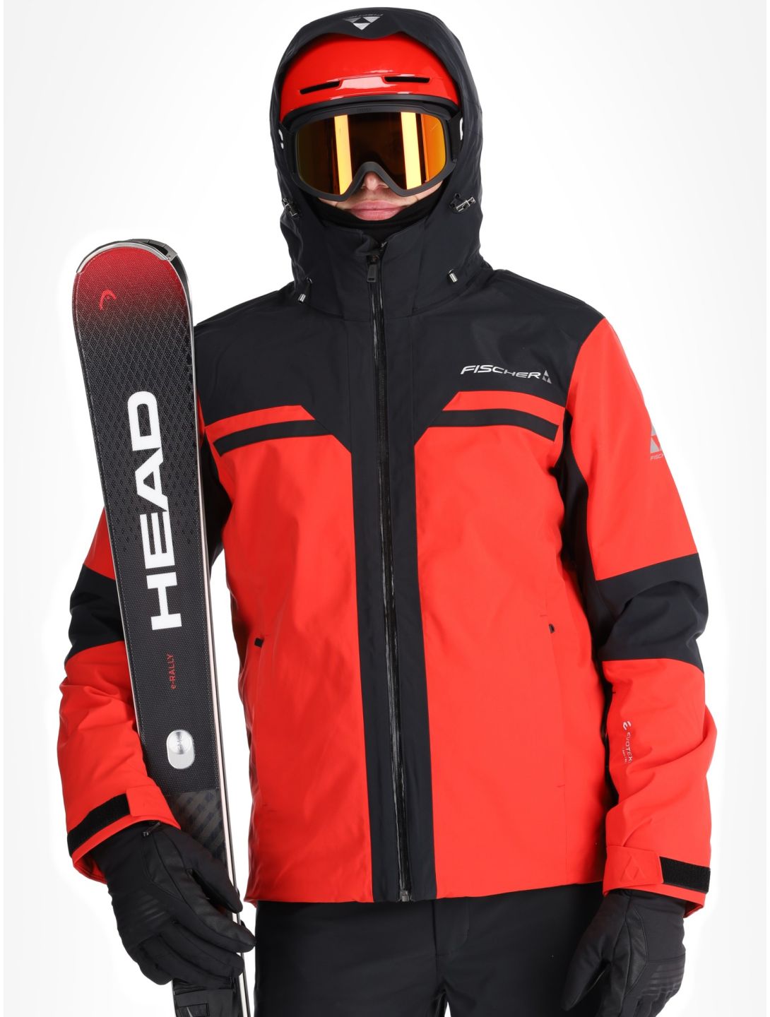 Fischer, Cascade ski jacket men C.Red-C.Red-Black 