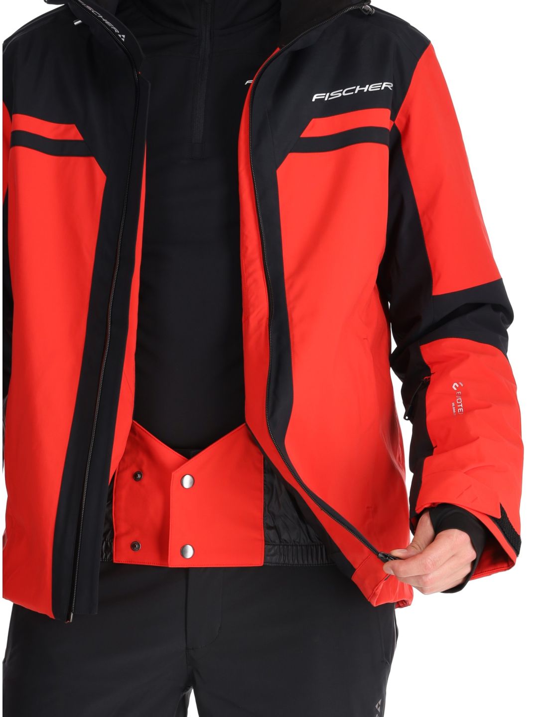 Fischer, Cascade ski jacket men C.Red-C.Red-Black 