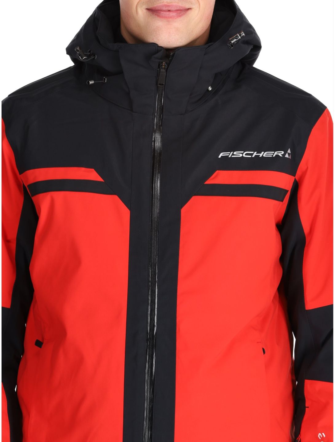 Fischer, Cascade ski jacket men C.Red-C.Red-Black 