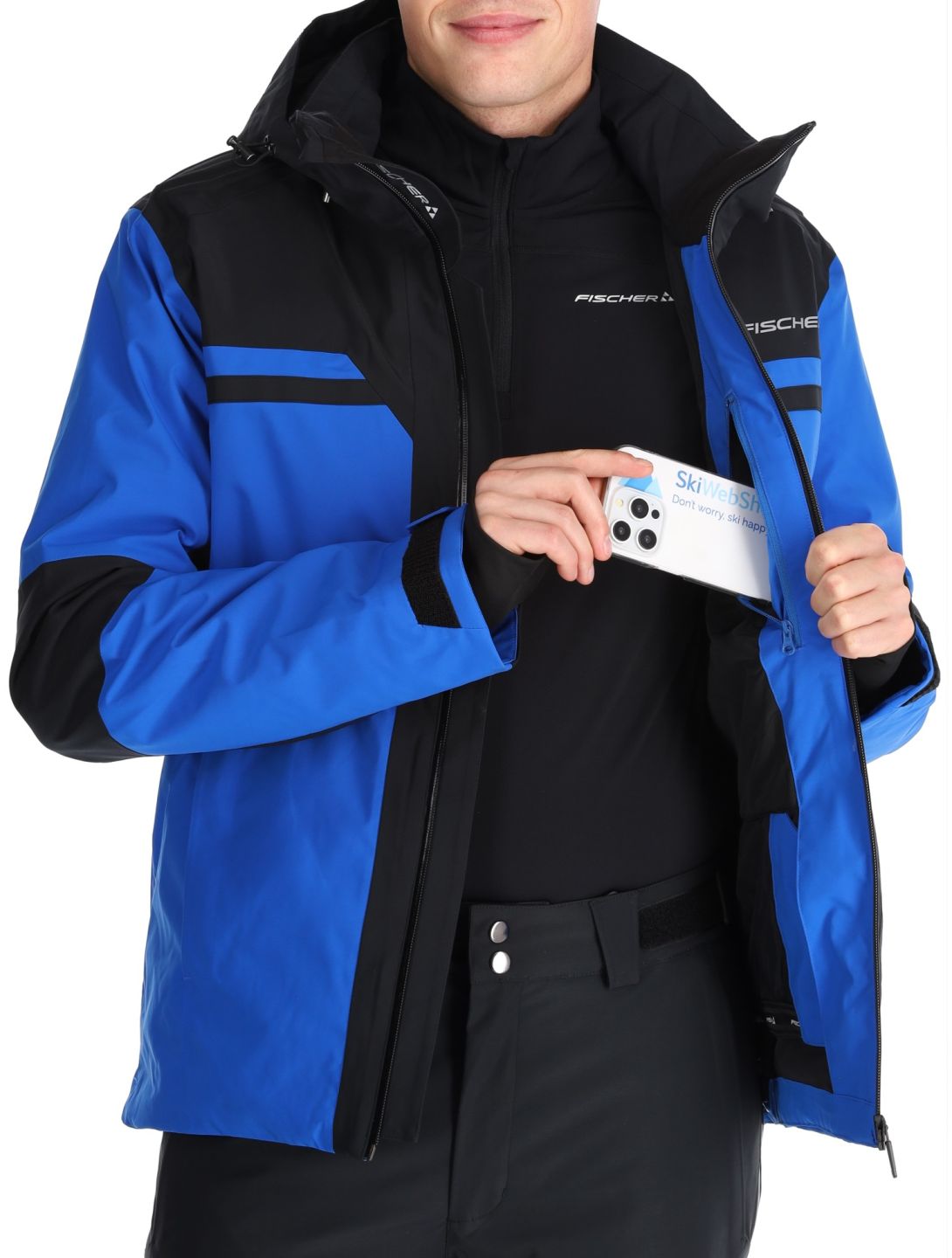 Fischer, Cascade ski jacket men O.Blue-O.Blue-Black 