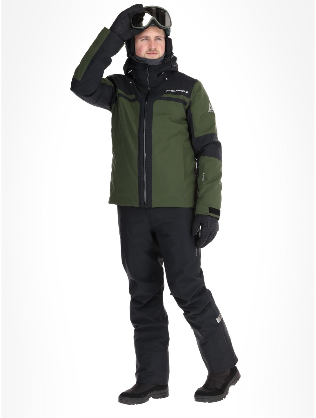 Fischer, Cascade ski jacket men R.Green-R.Green-Black 