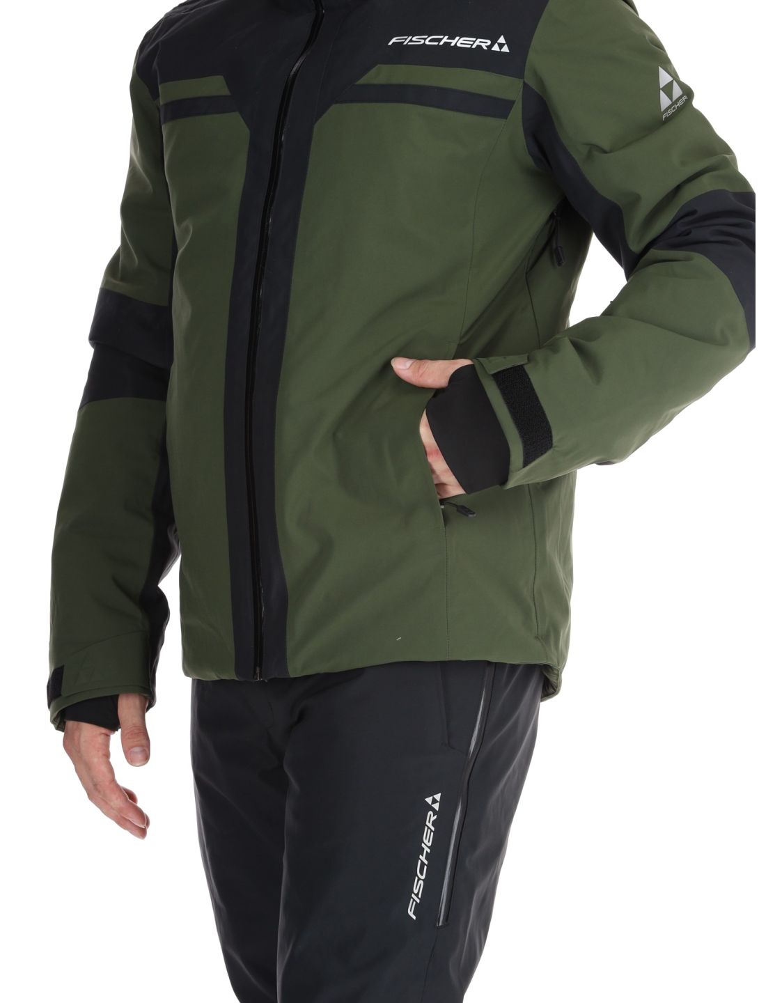 Fischer, Cascade ski jacket men R.Green-R.Green-Black 