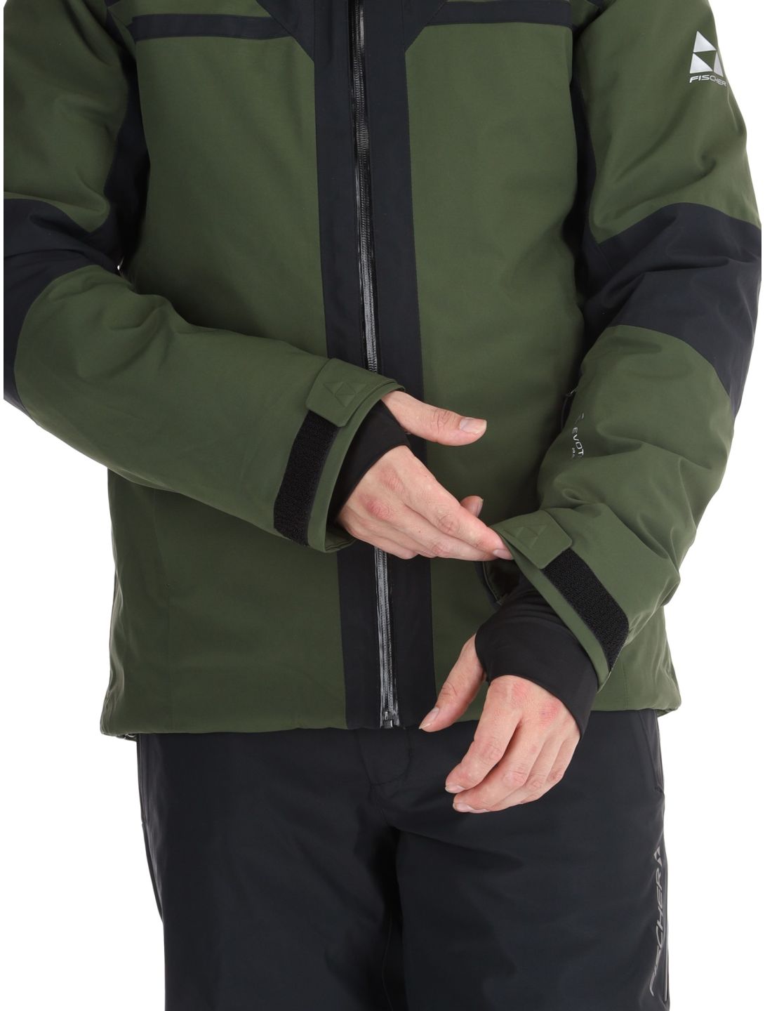 Fischer, Cascade ski jacket men R.Green-R.Green-Black 