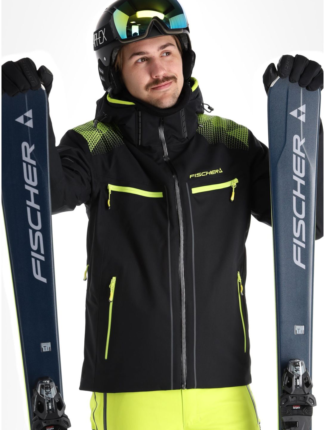 Fischer, RC4 ski jacket men Black black 