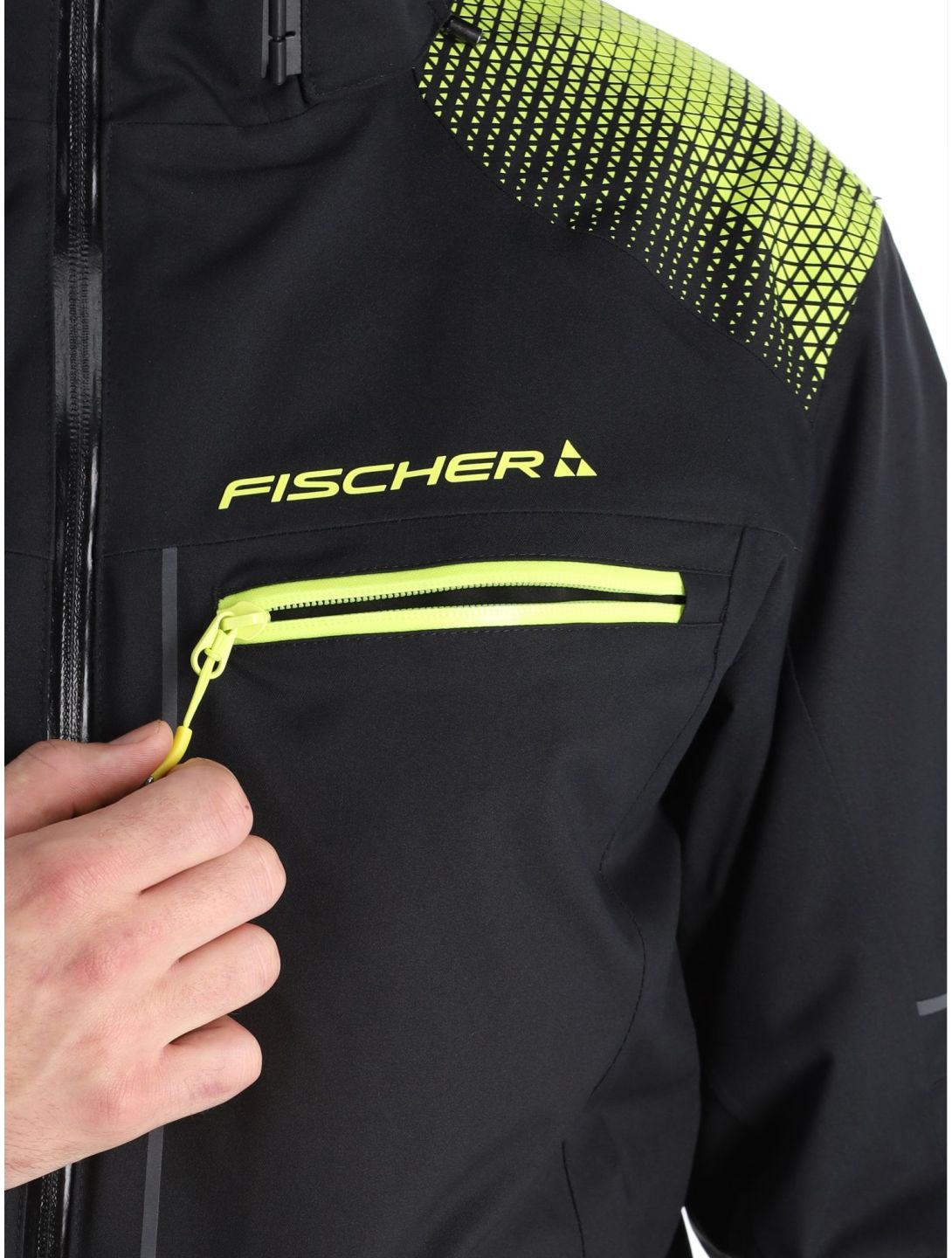 Fischer, RC4 ski jacket men Black black 