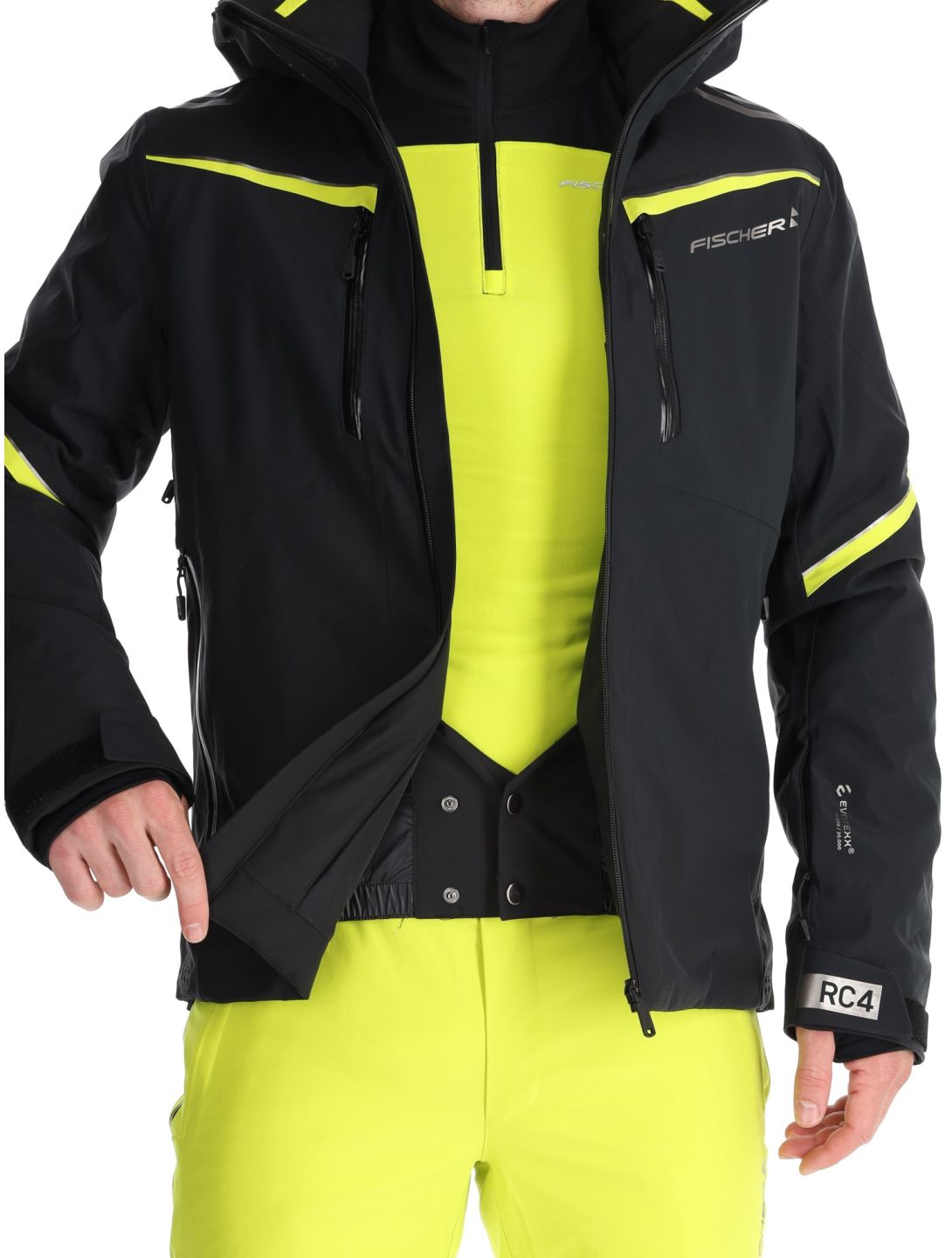 Fischer, RC4 ski jacket men Black black 