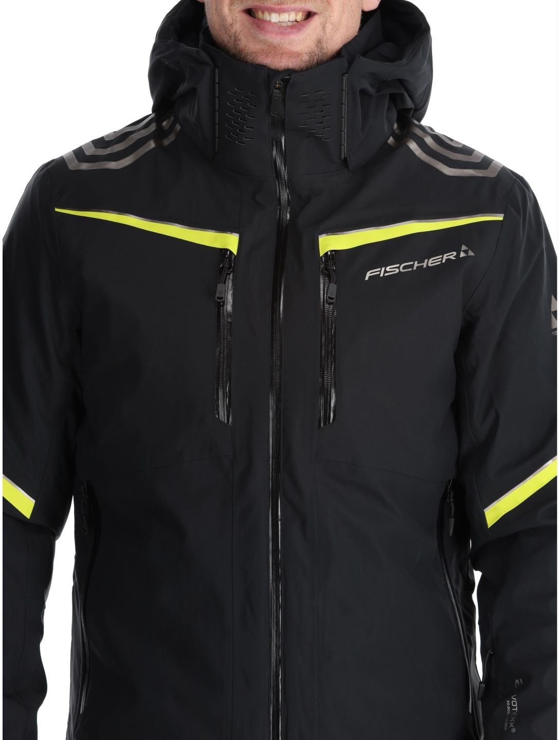 Fischer, RC4 ski jacket men Black black 