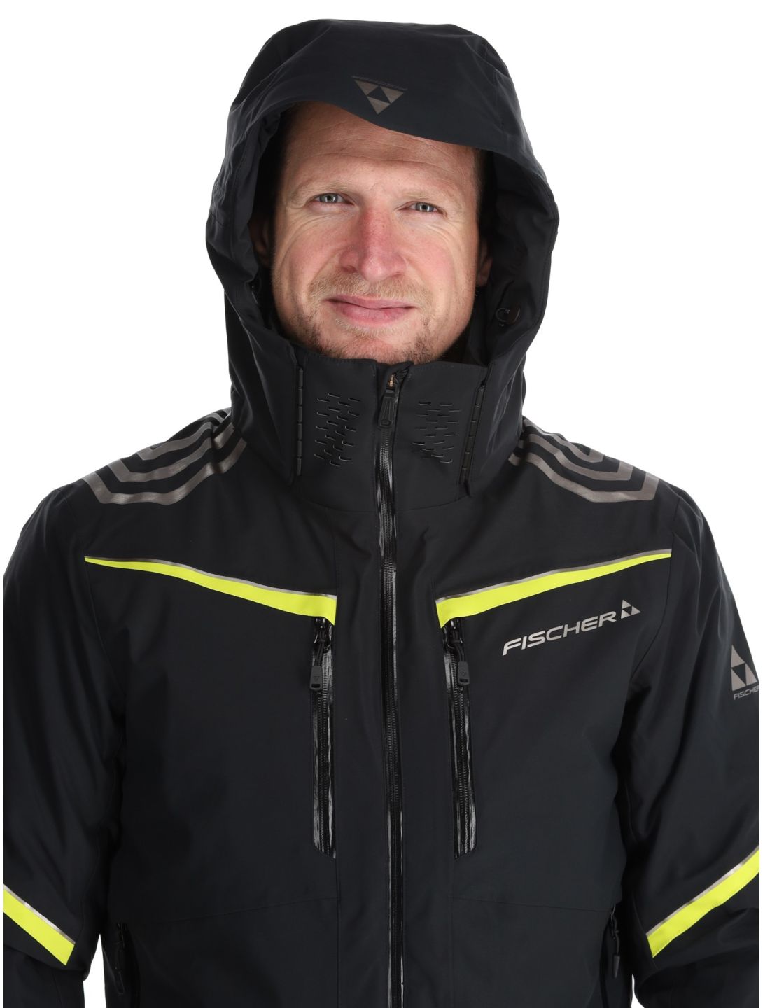 Fischer, RC4 ski jacket men Black black 