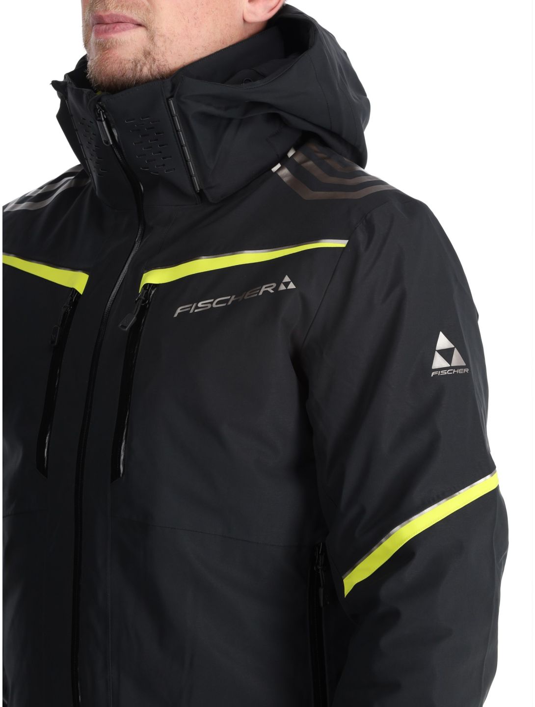 Fischer, RC4 ski jacket men Black black 