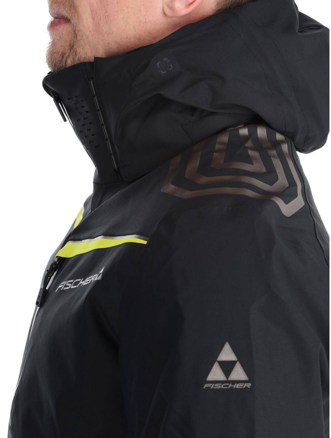 Fischer, RC4 ski jacket men Black black 