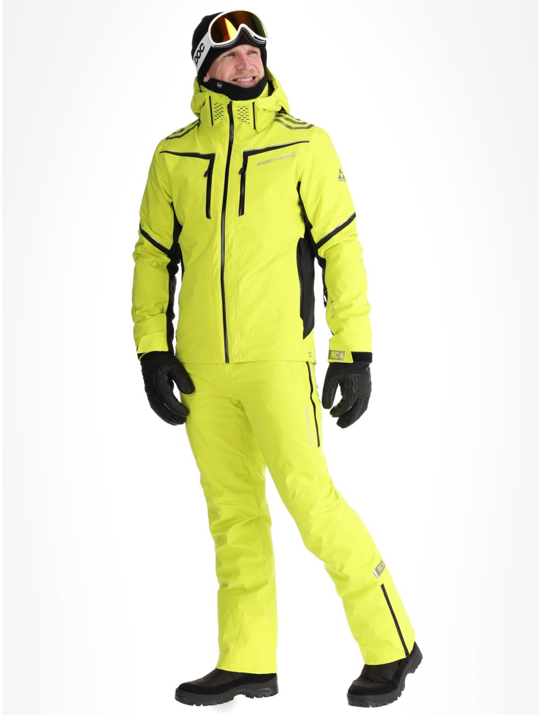 Fischer, RC4 ski jacket men Fischer Yellow yellow 