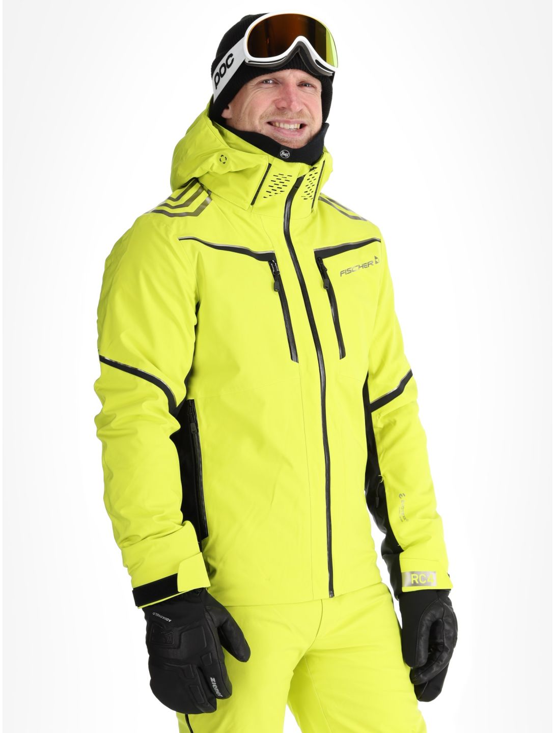 Fischer, RC4 ski jacket men Fischer Yellow yellow 