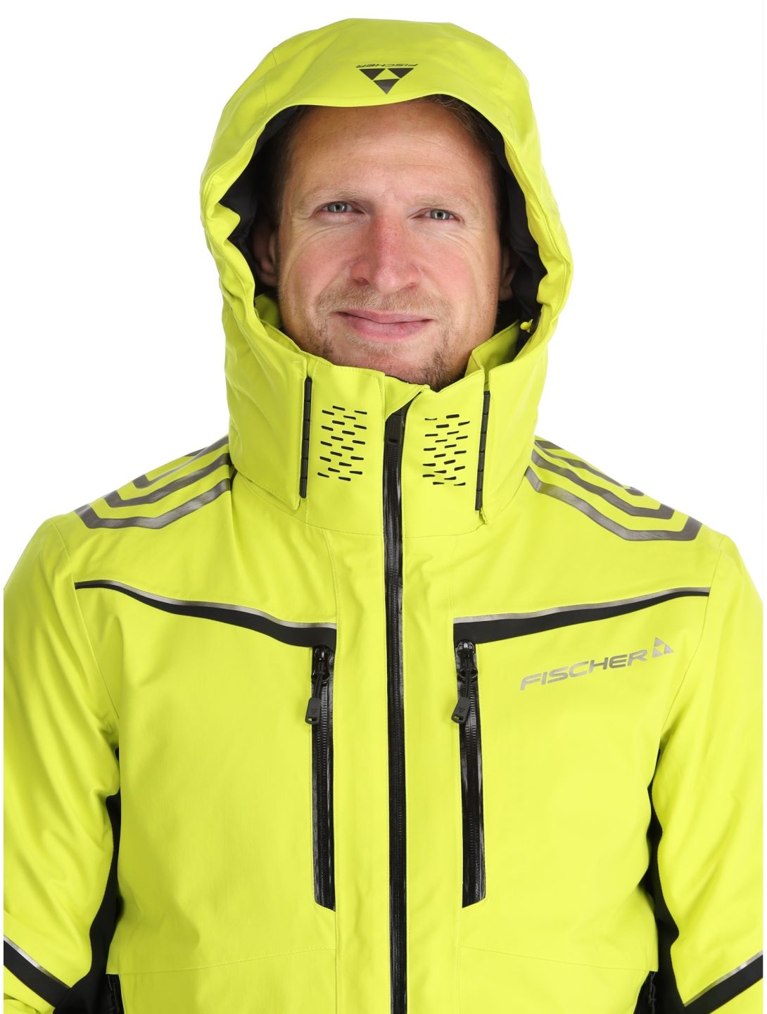 Fischer, RC4 ski jacket men Fischer Yellow yellow 