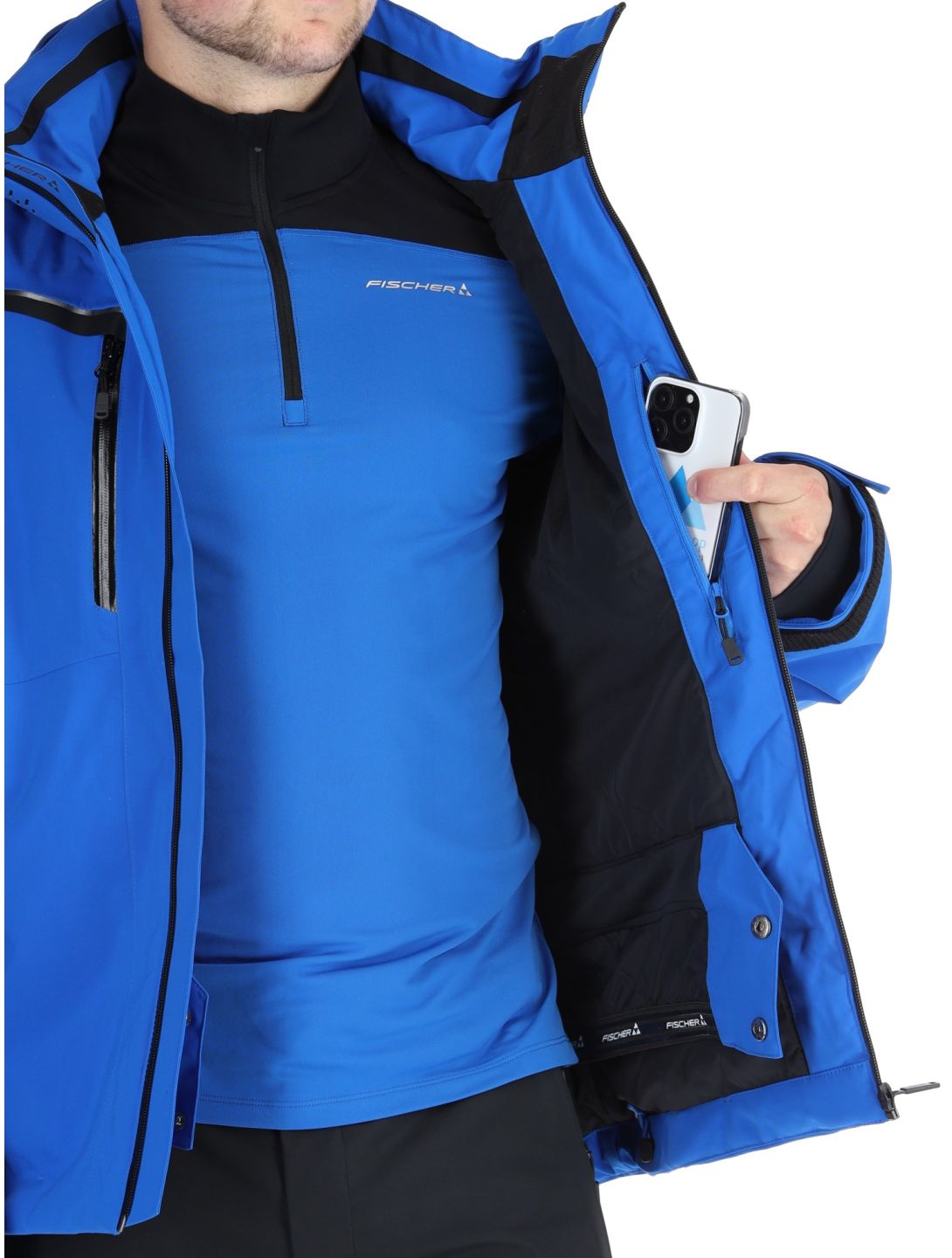 Fischer, RC4 ski jacket men Prince Blue blue 