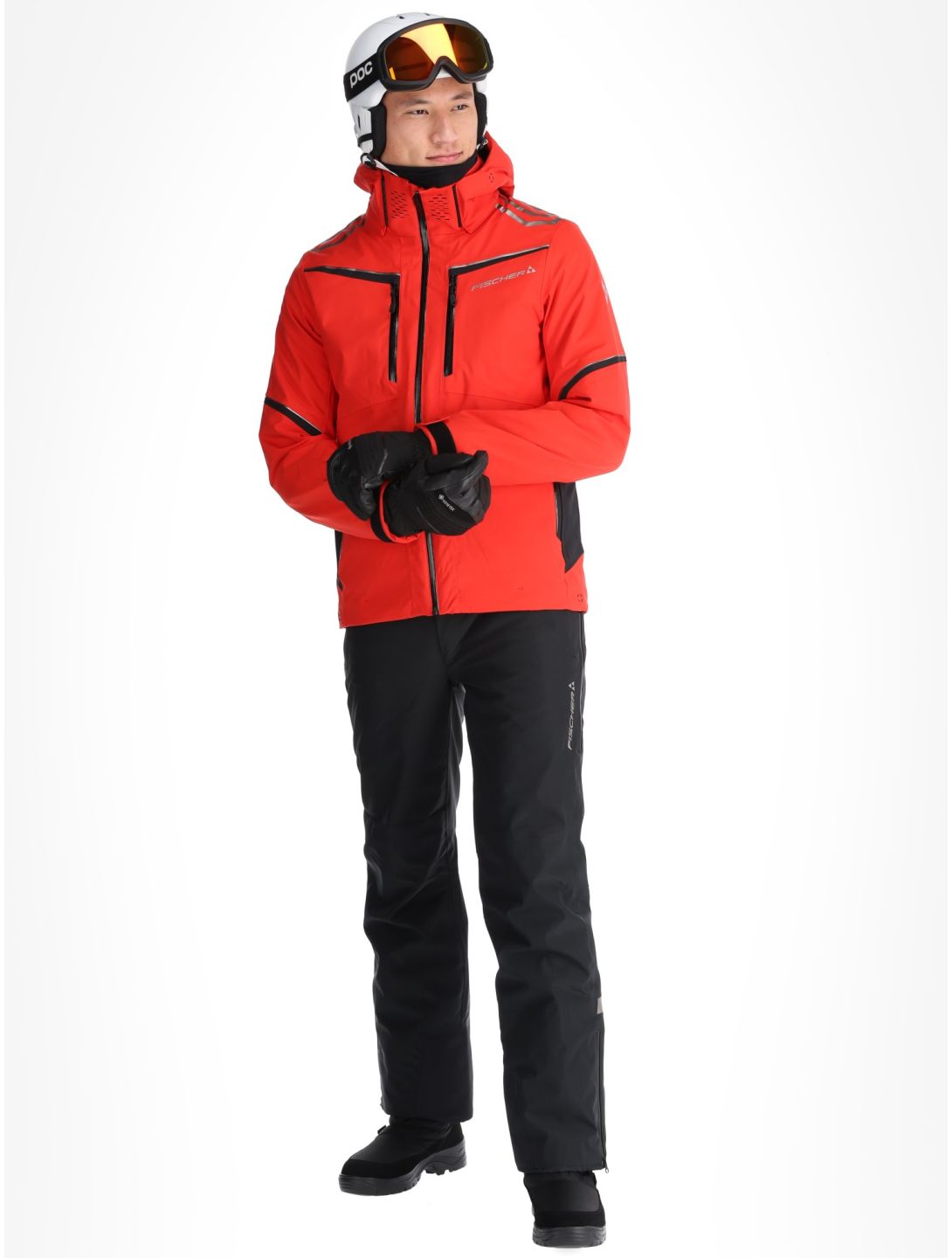 Fischer, RC4 ski jacket men Red red 