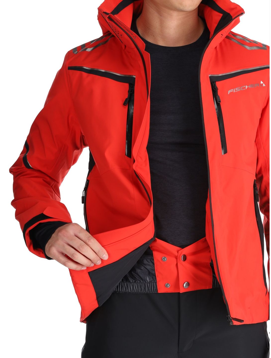 Fischer, RC4 ski jacket men Red red 