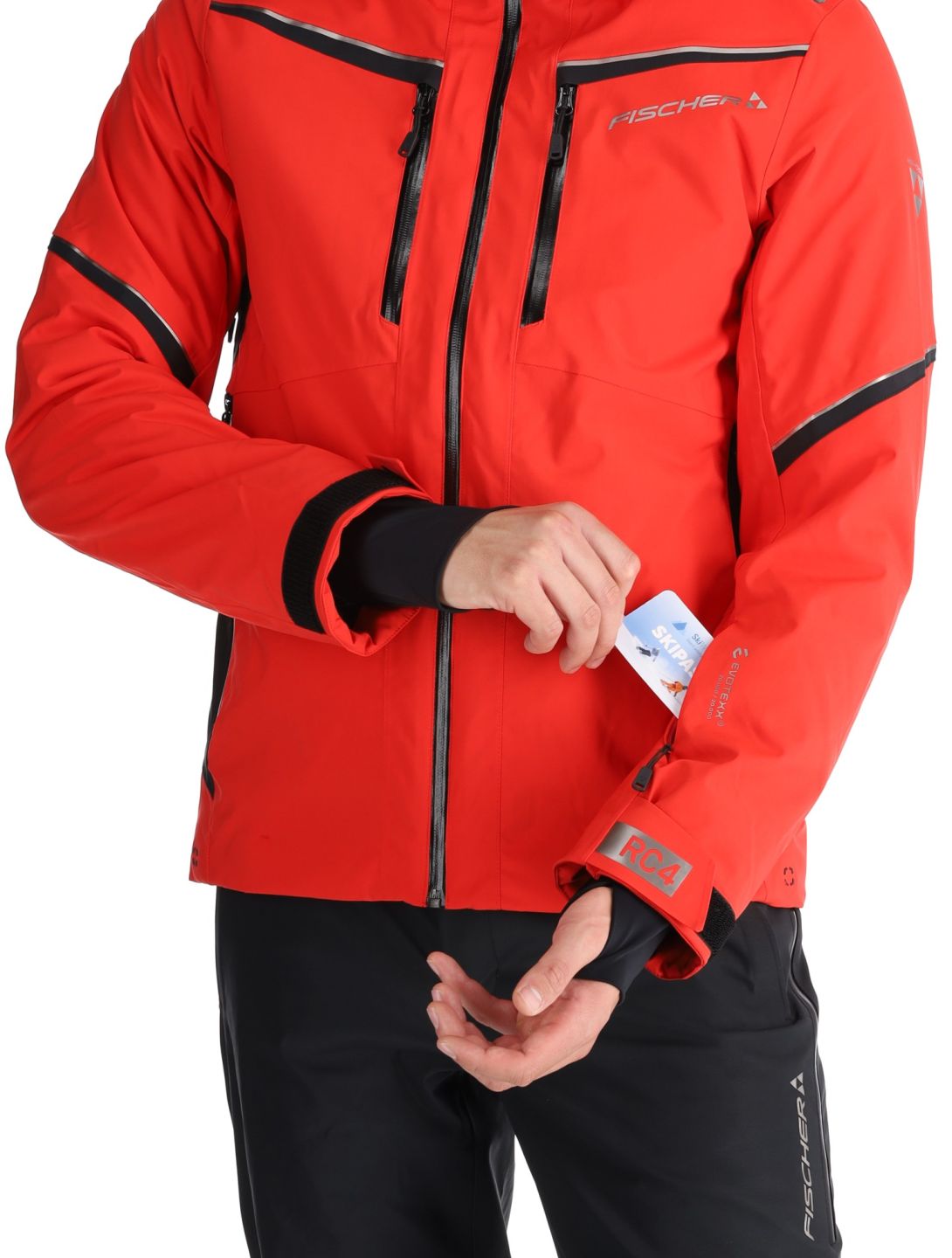 Fischer, RC4 ski jacket men Red red 