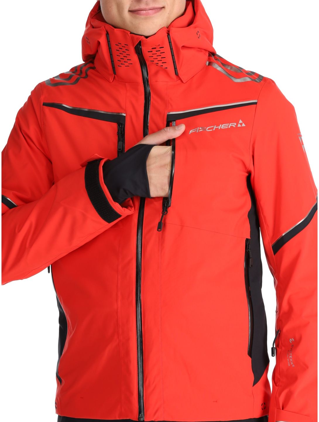 Fischer, RC4 ski jacket men Red red 