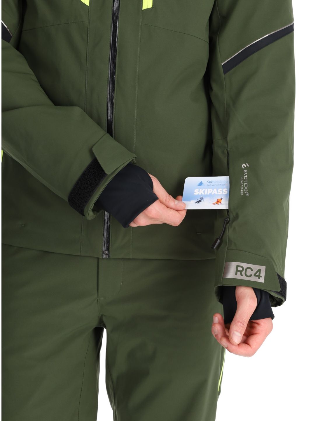 Fischer, RC4 ski jacket men Rifle Green green 