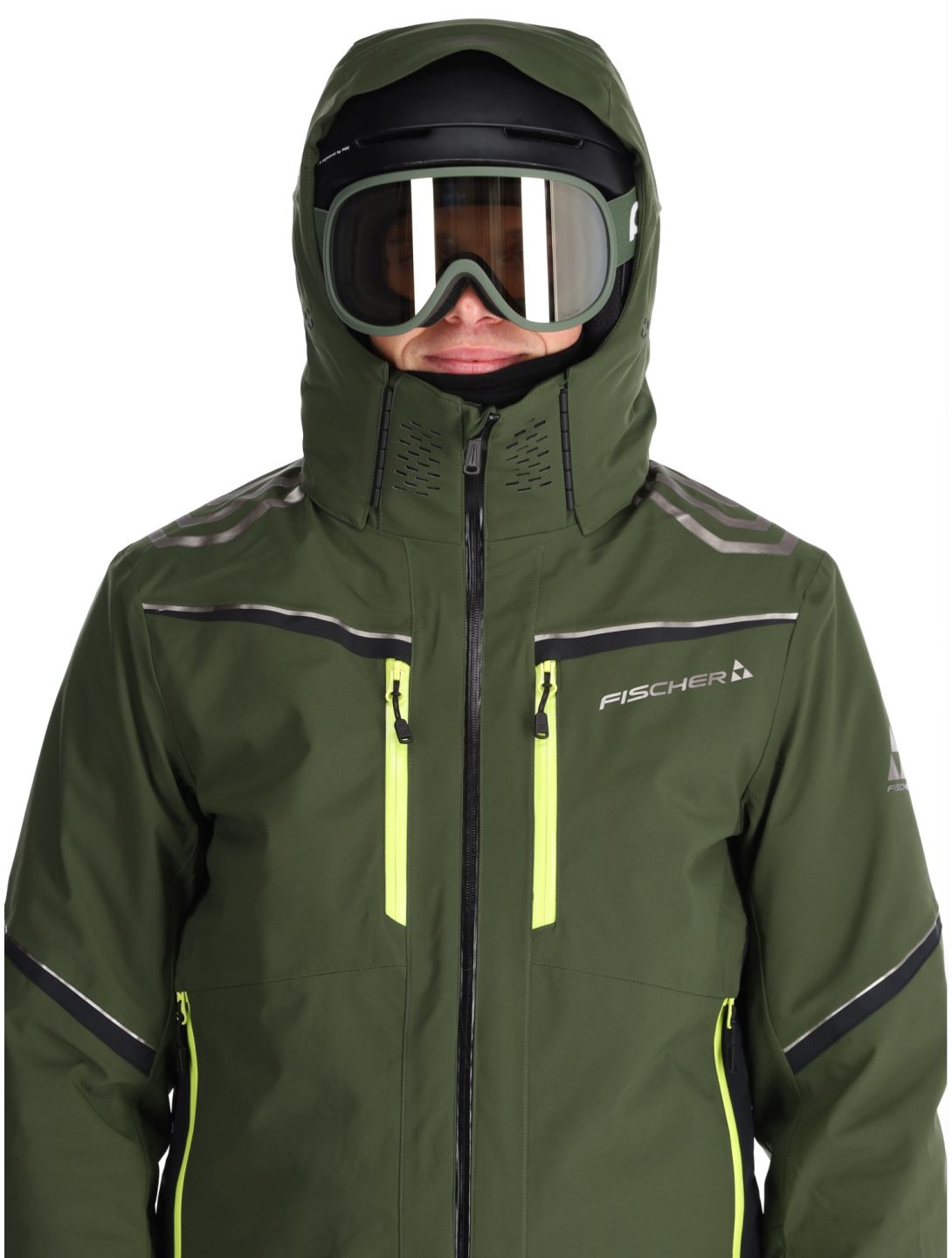 Fischer, RC4 ski jacket men Rifle Green green 