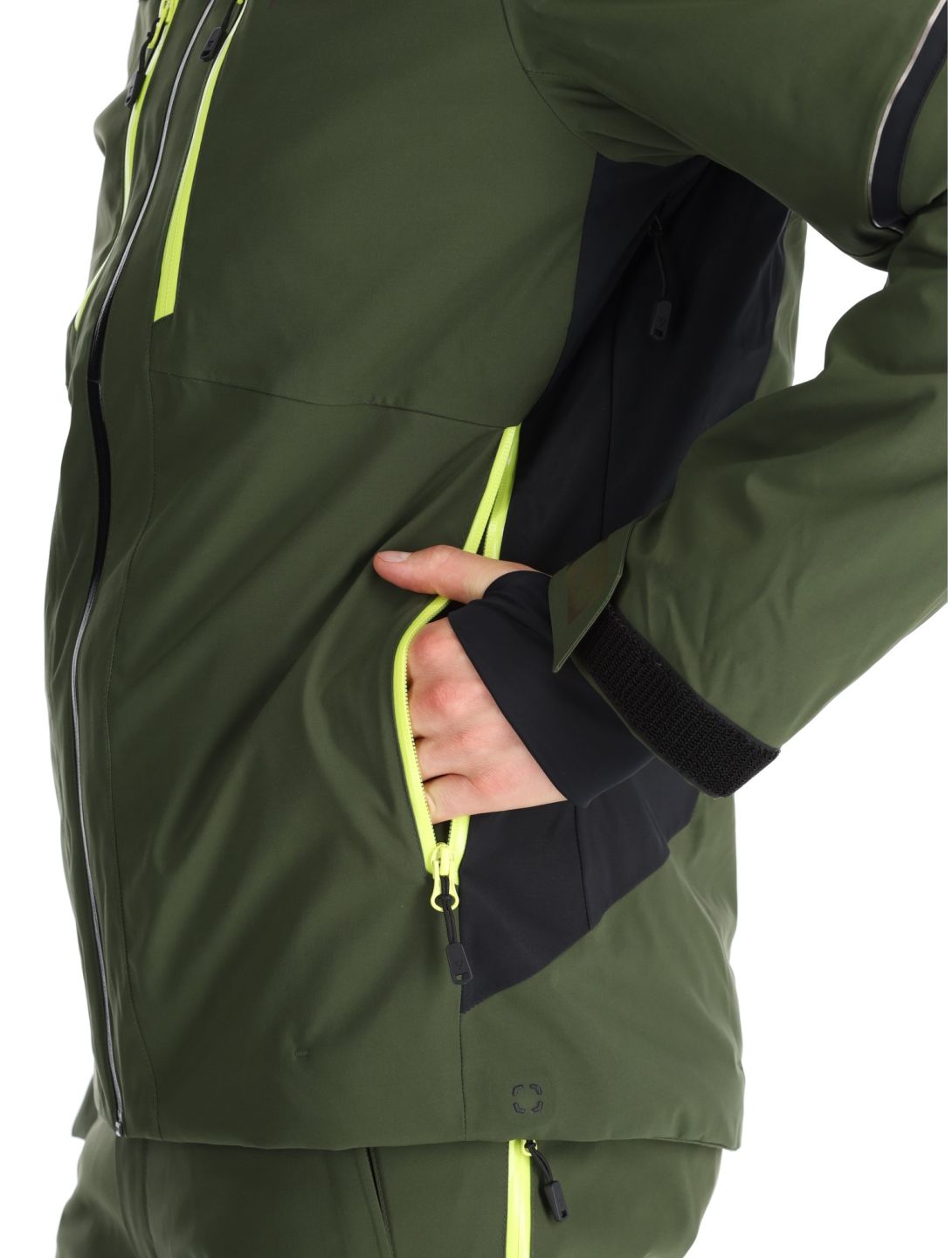 Fischer, RC4 ski jacket men Rifle Green green 