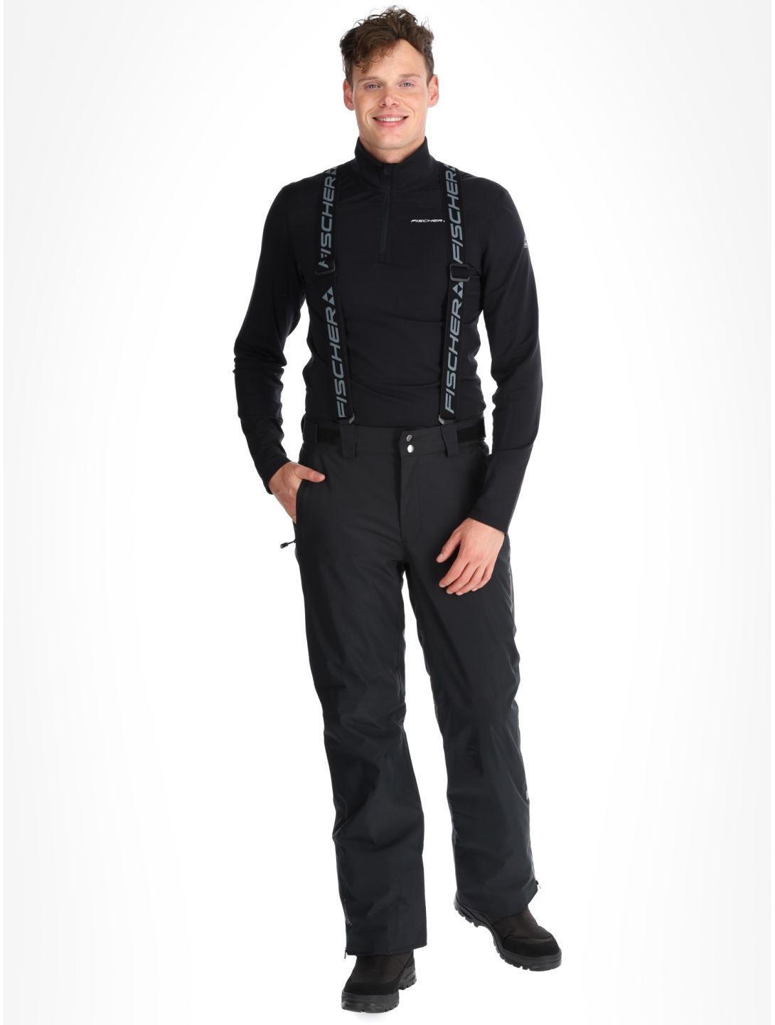 Fischer, RC4 ski pants men Black black 