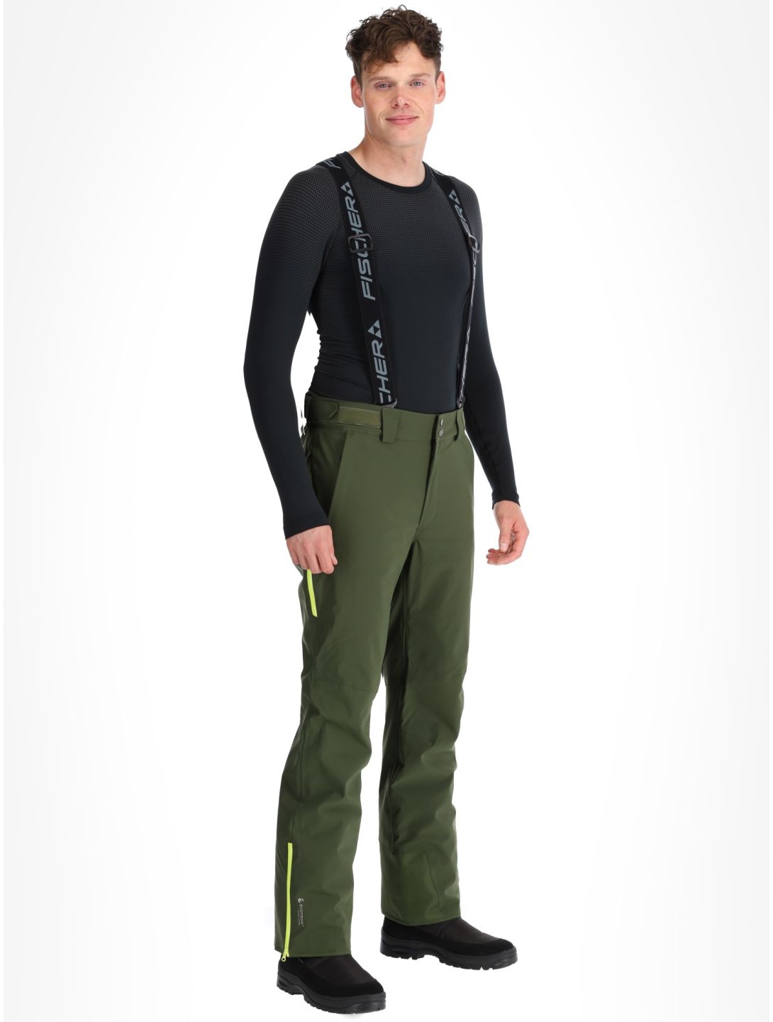 Fischer, RC4 ski pants men Rifle Green green 