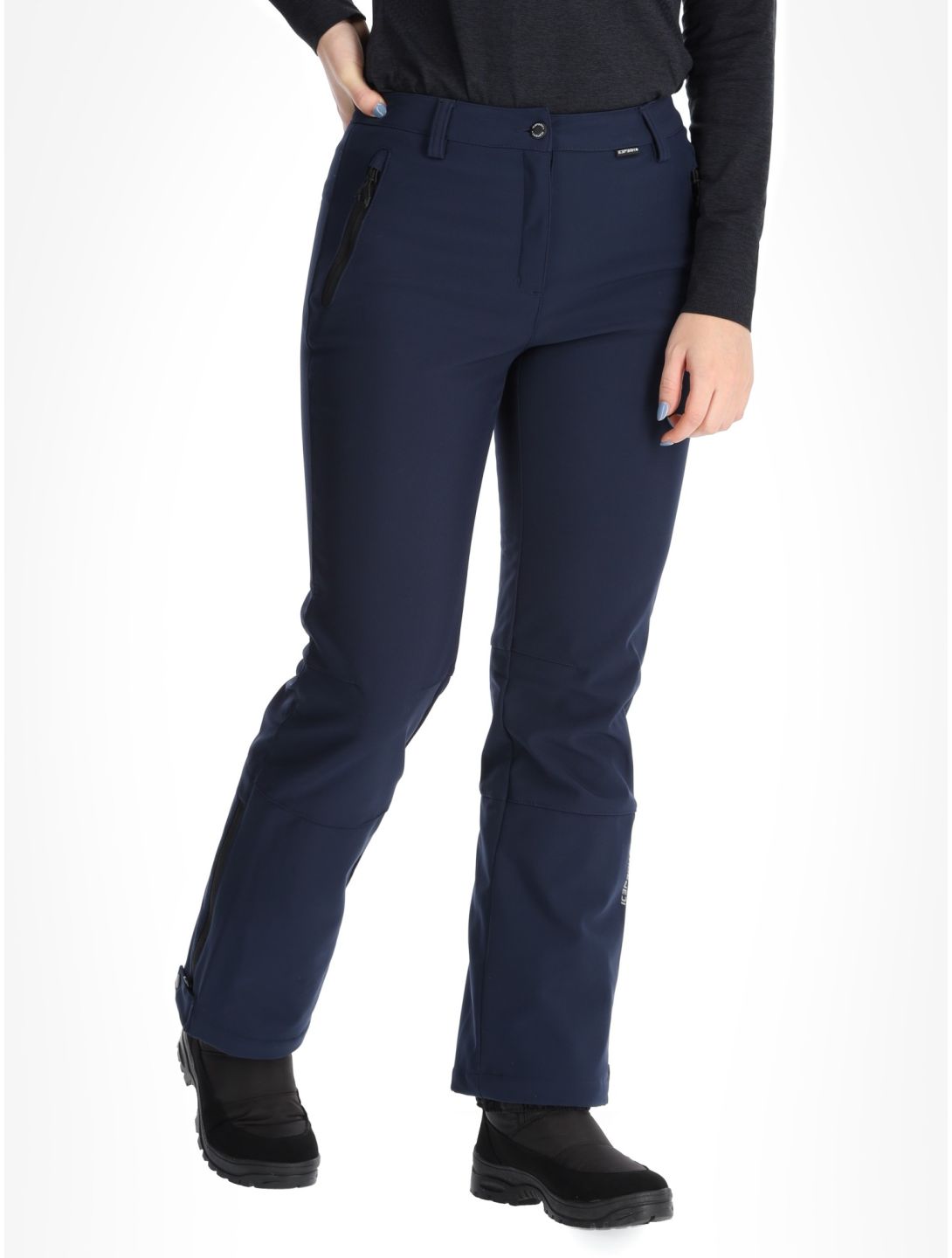 Frechen softshell ski pants short model women Dark Blue blue 