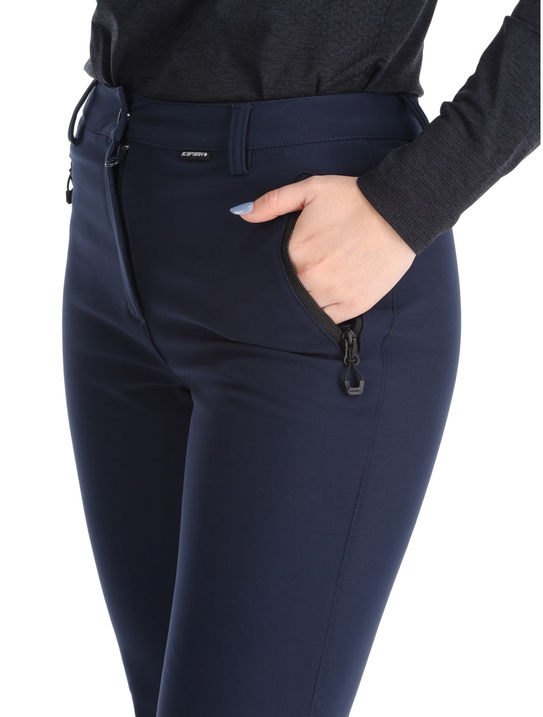 Frechen softshell ski pants short model women Dark Blue blue 