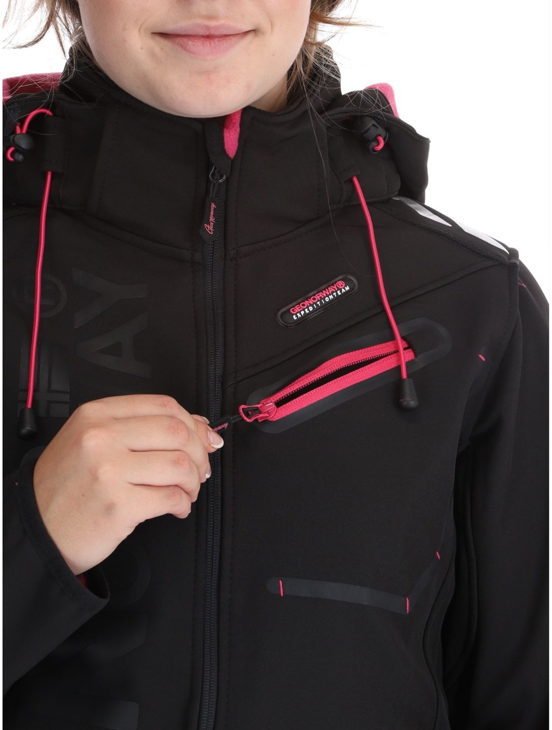 Geographical Norway, Reine softshell ski jacket women Black / Pink black, pink 