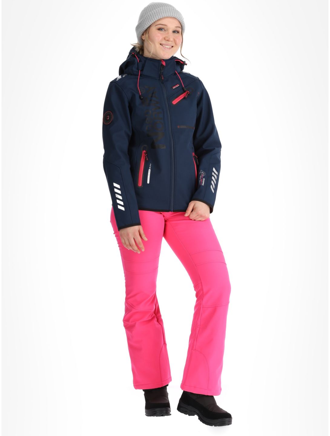 Geographical Norway, Reine softshell ski jacket women Navy / Pink blue, pink 